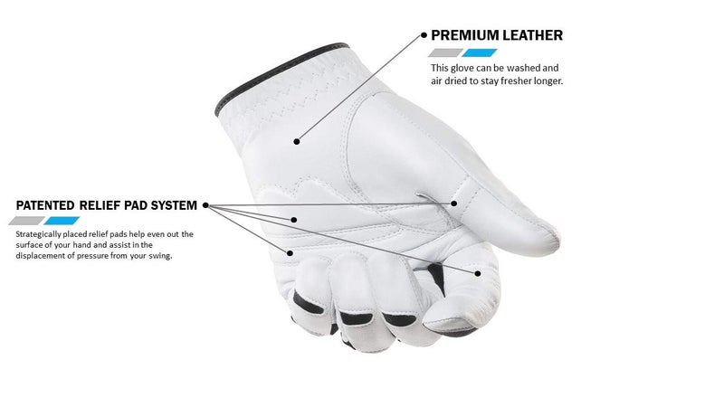 بيونيك Bionic StableGrip مع قفاز جولف مناسب طبيعي - أبيض (Cadet Large على اليسار) - Image 4
